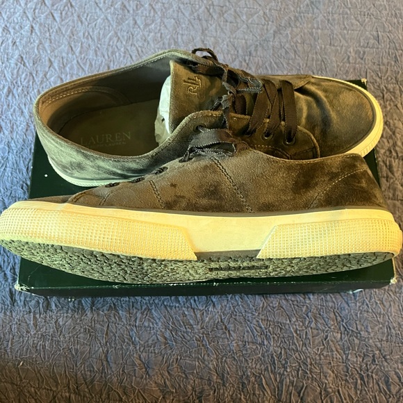 Lauren Grey Velvet Sneakers - Picture 4 of 10